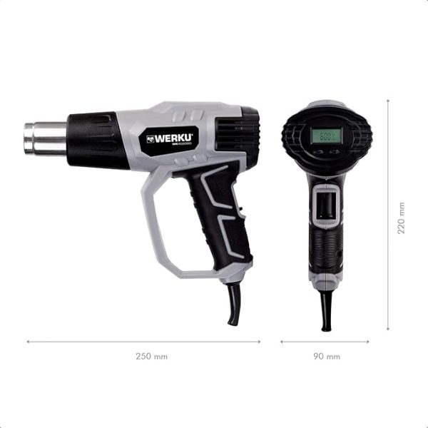 Pistola Aire Caliente Digital WK402080 Werku